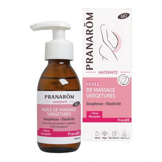 Pranarôm pranabb huile de massage vergetures bio 100ml