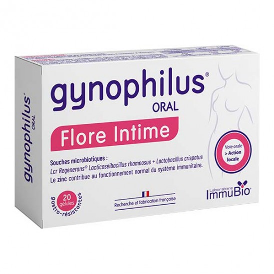 Immubio Gynophilus Oral flore intime 20 gélules Immubio Gynophilus Oral flore intime 20 gélules