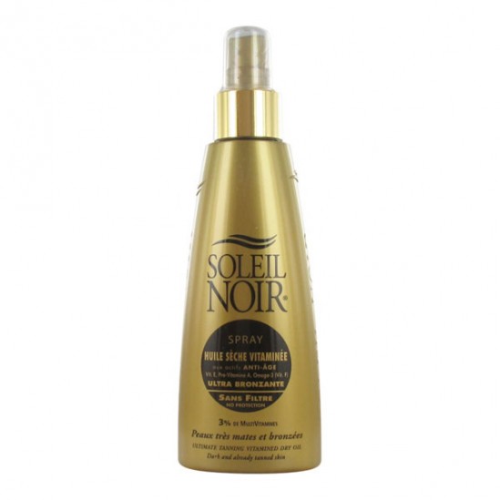 Soleil Noir spray huile sèche vitaminée ultra bronzante sans filtre 150ml