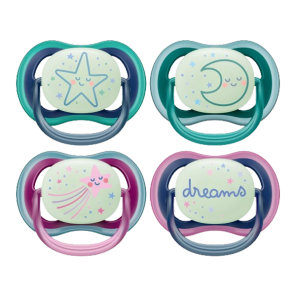 Avent Ultra Air Nighttime 2 sucettes Orthodontiques 6-18 mois mixte
