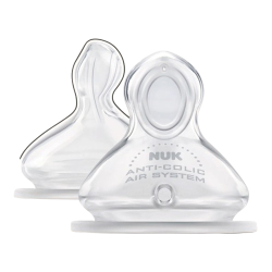 NUK First Choice + 2 Tetinas Fisiológicas de Silicona 0-6 meses talla M