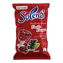 Caramelos Solens sin azúcar con sabor a frutos rojos 100gr