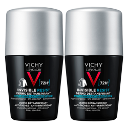 Vichy Homme desodorante invisible resist 72H roll-on pack de 2x50ml