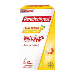 Bayer Renniedigest bienestar digestivo sabor limón sin azúcar 20 sobres