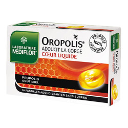 Mediflor Oropolis Calmante Garganta Líquido Corazón Miel 16 pastillas