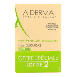 A-Derma pan de surgras 2x100g paquete