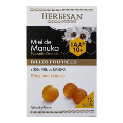 Herbesan Miel de Manuka IAA 10+ Caja de 12 bolas rellenas 54gr