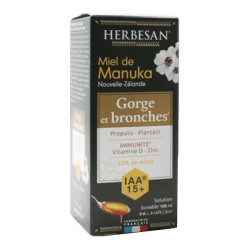 Herbesan Miel de Manuka IAA 15+ Jarabe para garganta y bronquios 100ml