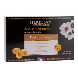 Herbesan Miel de Manuka IAA 15+ caja de 16 pastillas para chupar