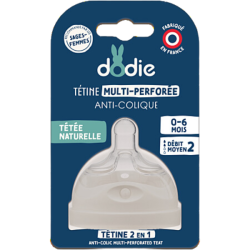 Dodie Tetina Multiperforada Flujo Lento 0-6 Meses