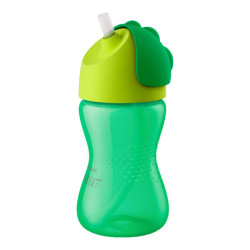 Vasos con pajita Avent verde 12 meses y + 300ml
