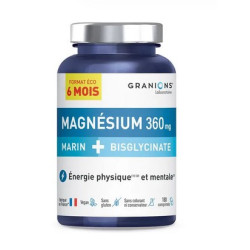 Granions Magnesio Marino + Bisglicinato 360mg 6meses 180 comprimidos