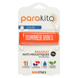 Parakito pulsera repelente de mosquitos recargable para adultos summer vibes - Naranja