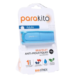 Parakito pulsera repelente de mosquitos recargable para adultos - Azul