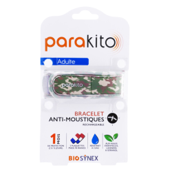 Parakito pulsera repelente de mosquitos recargable para adultos - Camuflaje