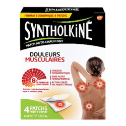 SyntholKiné dolores musculares 4 pequeños parches térmicos