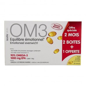 Equilibrio emocional suplemento omega-3 2 cajas+1 gratis 180 cápsulas