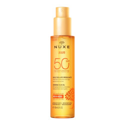 Nuxe Sun aceite bronceador de alta protección para rostro y cuerpo SPF50 - 150ml