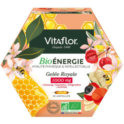 Vitaflor jalea real bio 1000 mg energía+ 20 ampollas