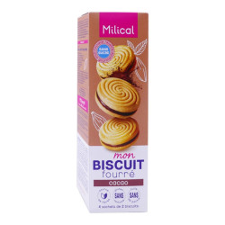 Milical Mi galleta rellena sabor cacao 4 bolsas de 2 galletas