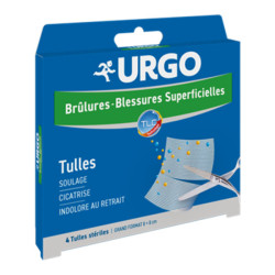 Urgo quemaduras 4 tules estériles grandes 8x8cm