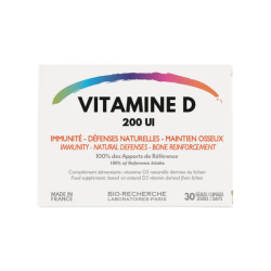 Bio-Research Vitamina D Inmunidad, defensas naturales y mantenimiento óseo 30 cápsulas