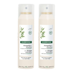 Klorane shampoing sec extra-doux à l'Avoine et Céramide lot de 2x150ml